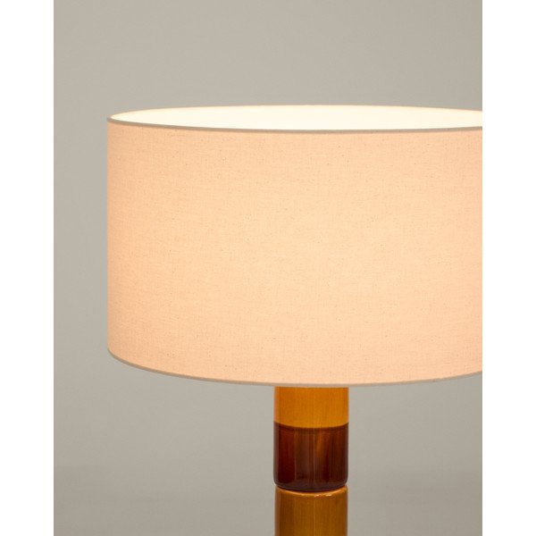 Stojací lampa s textilním stínidlem (výška 146 cm) Mavran – Kave Home-image-3