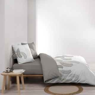 Bílo-šedé bavlněné povlečení na dvoulůžko 200x200 cm Goyave – douceur d'intérieur