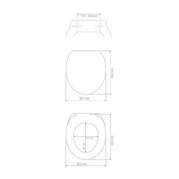 Šedé WC sedátko Wenko Sedilo Grey, 45,2 x 36,2 cm-image-4