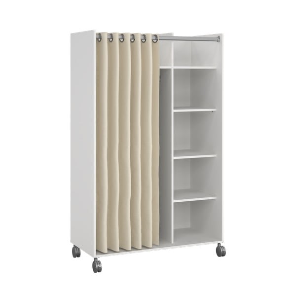 Bílo-béžová šatní skříň 100x160 cm Kit – Tvilum-image-4