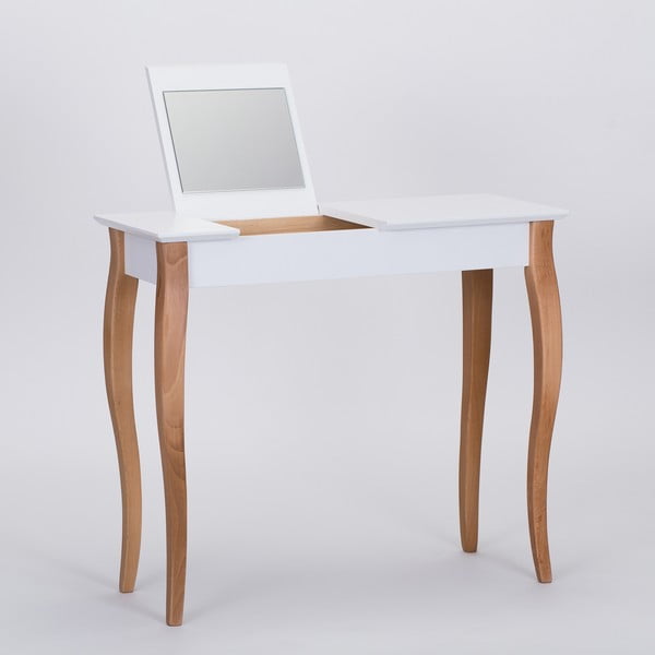 Bílý toaletní stolek se zrcadlem Ragaba Dressing Table, délka 85 cm-image-2