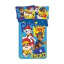 Modré bavlněné dětské povlečení do postýlky 100x135 cm Paw Patrol "Pawsome days ahead" – Jerry Fabrics