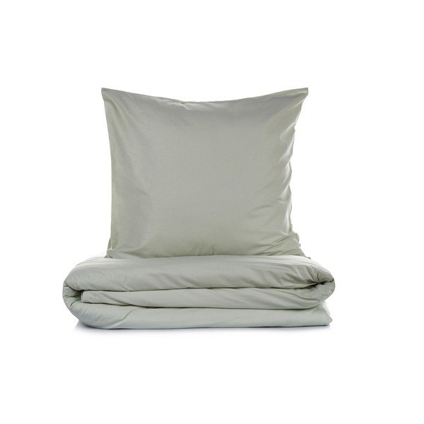 Šalvějově zelené povlečení na jednolůžko 200x140 cm Plain  – Mijolnir