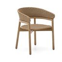 Dřevěná zahradní židle v přírodní barvě Arinella – Kave Home