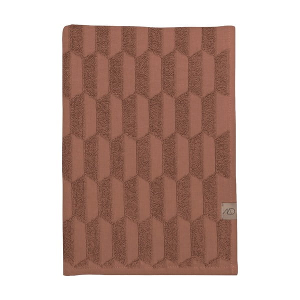 Hnědý bavlněný ručník 50x95 cm Geo – Mette Ditmer Denmark