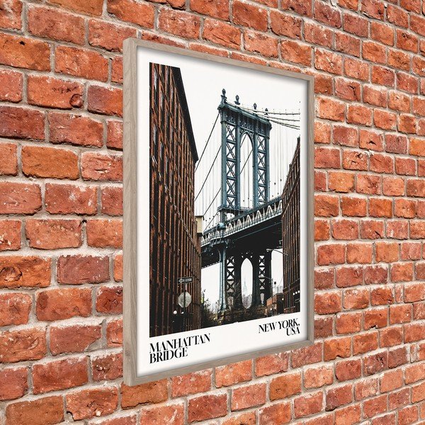Tištěný obraz s rámem 50x70 cm NY Bridge – Styler-image-3