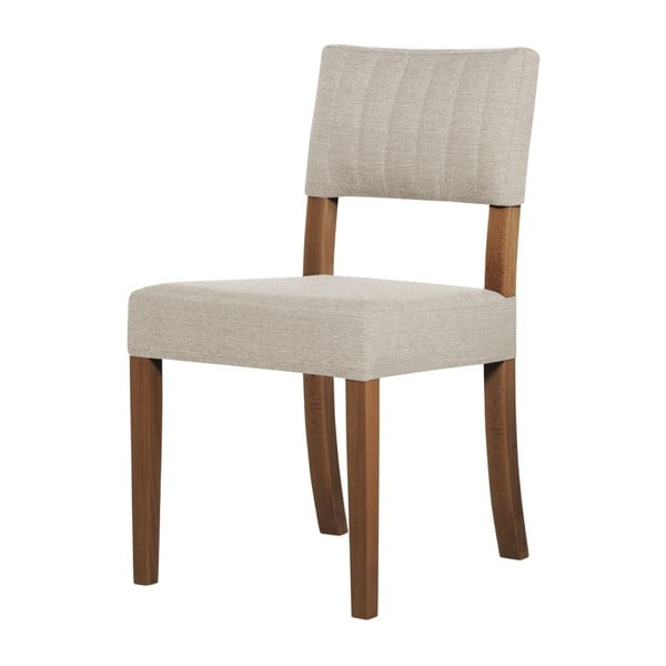 Krémová židle s tmavě hnědými nohami Ted Lapidus Maison Néroli