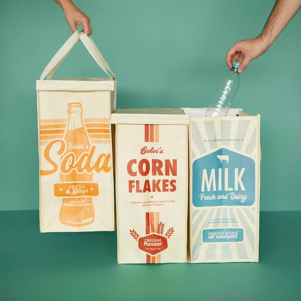 Plastové odpadkové koše na tříděný odpad v sadě 3 ks 28 l Retro – Balvi-image-1