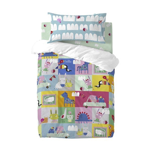 Dětské bavlněné prostěradlo Moshi Moshi Patchwork Animal, 60 x 120 cm-image-2