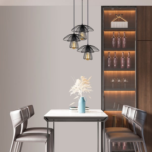 Černé závěsné svítidlo Squid Lighting Root, výška 117 cm-image-2