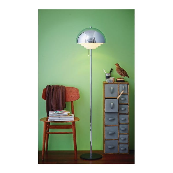 Stříbrná stojací lampa Herstal Motown