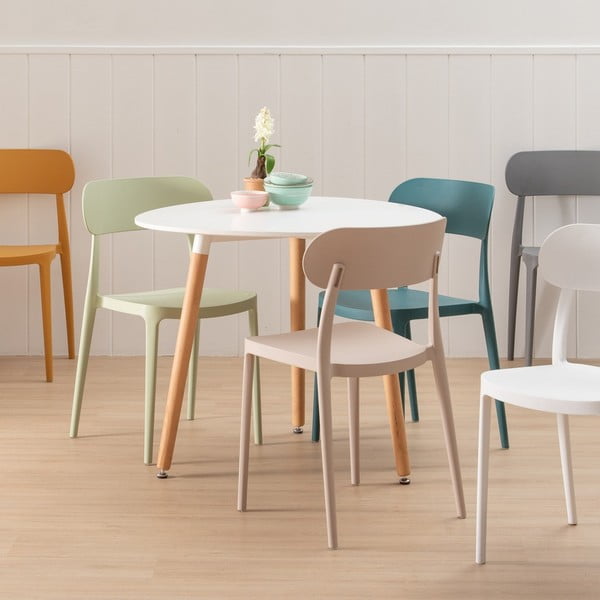 Šedé plastové jídelní židle v sadě 2 ks – Ixia-image-2