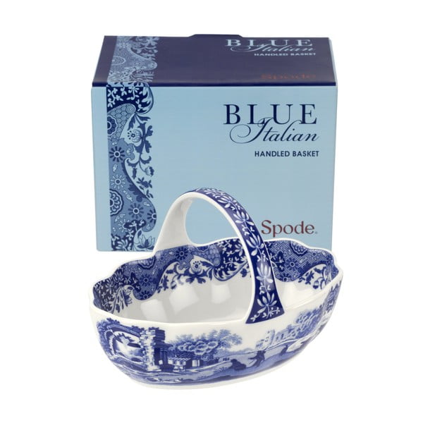 Bílomodrý porcelánový košíček Spode Blue Italian, ø 15 cm