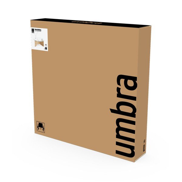 Kulatý konferenční stolek se skleněnou deskou v přírodní barvě ø 84 cm Madera – Umbra-image-3