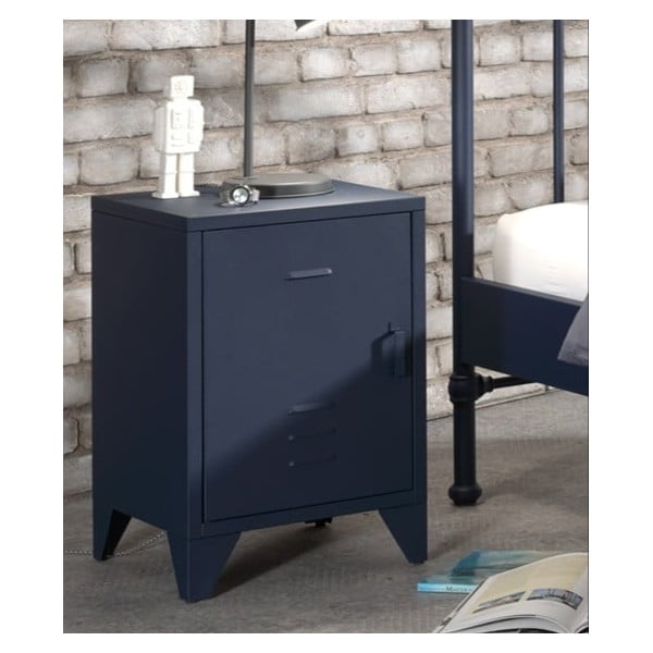Modrý kovový dětský noční stolek BRONXX – Vipack-image-1