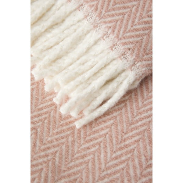 Růžový pléd s podílem bavlny Euromant Skyline, 140 x 180 cm-image-2