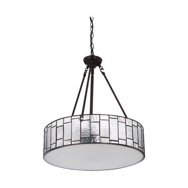 Kovové závěsné svítidlo se skleněným stínidlem ø 46 cm Waldorf – Premier Housewares-image-2