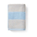 Světle modro-béžová osuška z bio bavlny 70x140 cm Check – JUNA