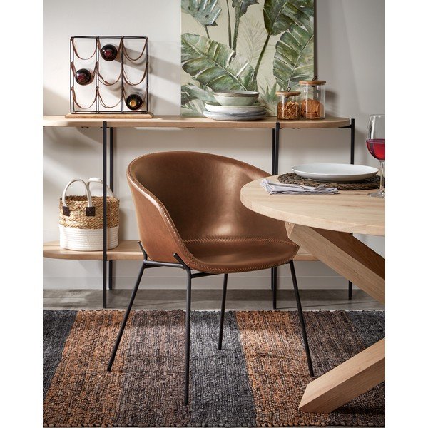 Hnědé křeslo Kave Home Zadine-image-1