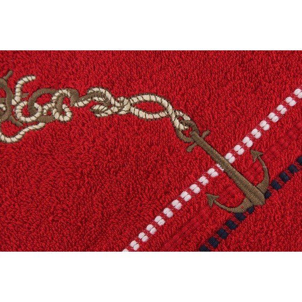 Sada 2 ručníků Marina Red Cipa, 50x90 cm-image-1
