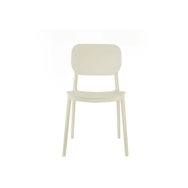 Krémová plastová jídelní židle Cheer – Leitmotiv-image-1