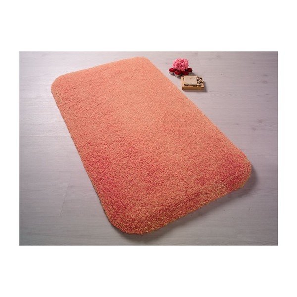 Broskvová předložka do koupelny Confetti Bathmats Miami, 67 x 120 cm