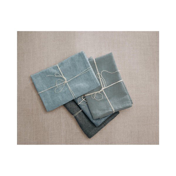 Sada 4 látkových ubrousků s příměsí lnu Really Nice Things Blue Gradient, 43 x 43 cm-image-1
