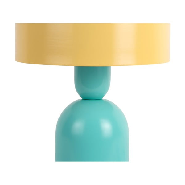 Žlutá/tyrkysová stolní lampa (výška 24 cm) Double Funky – Leitmotiv-image-2