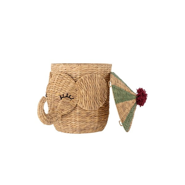 Dětský koš na hračky z vodního hyacintu v přírodní barvě ø 35x50 cm Bobo – Bloomingville Mini-image-2