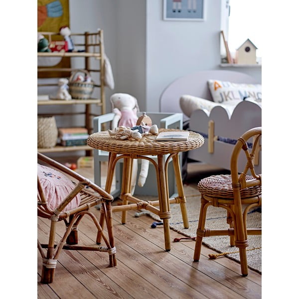 Ratanový kulatý dětský stolek ø 53 cm Hortense - Bloomingville Mini-image-4