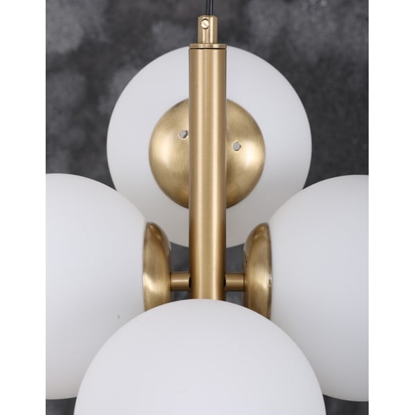 Závěsné svítidlo se skleněným stínidlem ve zlato-bílé barvě ø 15 cm Forte – Squid Lighting-image-3