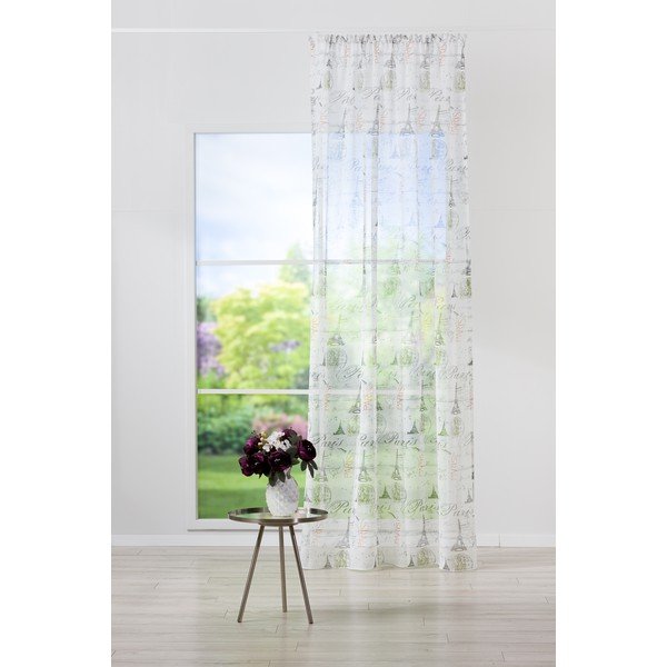 Bílo-šedá záclona 140x245 cm Tour – Mendola Fabrics-image-1