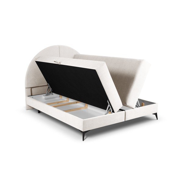 Béžová boxspring postel s úložným prostorem 180x200 cm Sunset – Cosmopolitan Design-image-4