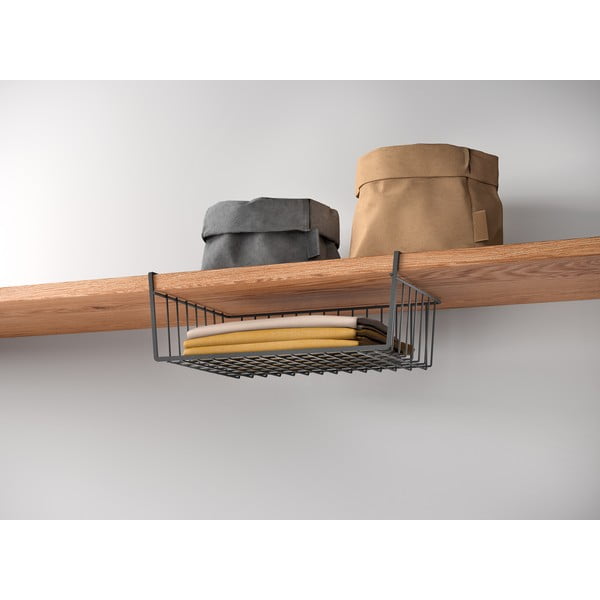 Závěsný košík z nerezové oceli 26x40 cm Kanguro – Metaltex-image-1