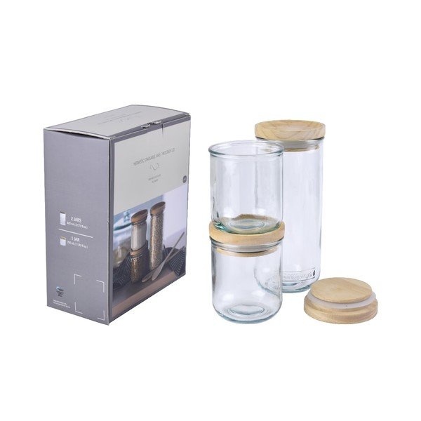 Sada skleněných dóz 3 ks Hermetic – Ego Dekor-image-3