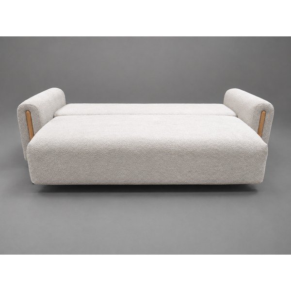 Béžová rozkládací/s úložným prostorem pohovka z textilie bouclé 244 cm Arcadova - II. jakost – ELTAP-image-3