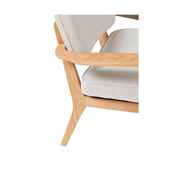 Šedé křeslo s konstrukcí z dubového dřeva Hübsch Haze-image-3