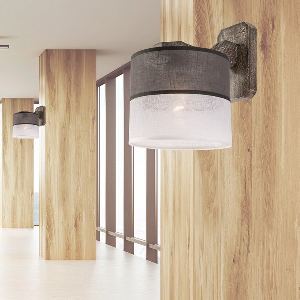 Šedé nástěnné svítidlo ø 16 cm Andrea – LAMKUR-image-2