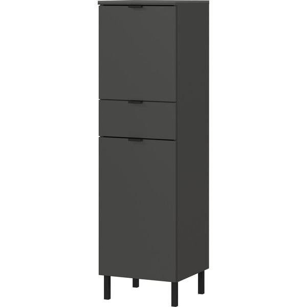 Antracitová vysoká koupelnová skříňka 34x120 cm Arcena – Germania-image-2