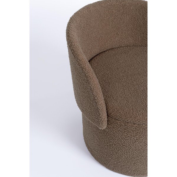 Taupe taburet z textilie bouclé Anthea – Yes Everyday-image-1