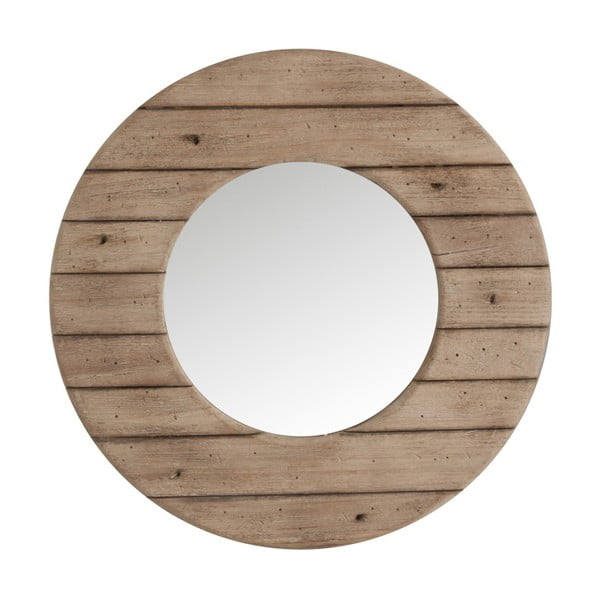 Zrcadlo s dřevěným rámem J-Line Prata, ⌀ 68 cm