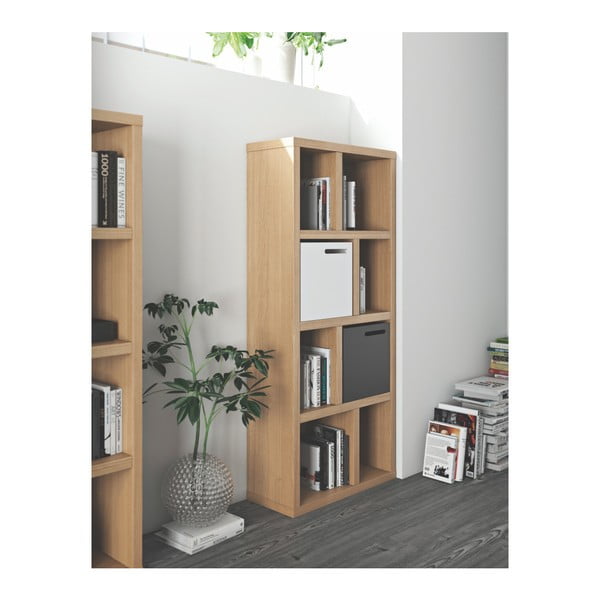 Knihovna v dekoru dubu v přírodní barvě 70x159 cm Berlin – TemaHome-image-4