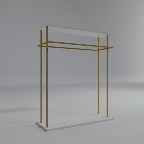 Bílý stojan na oblečení Wuppertal – Kalune Design-image-3