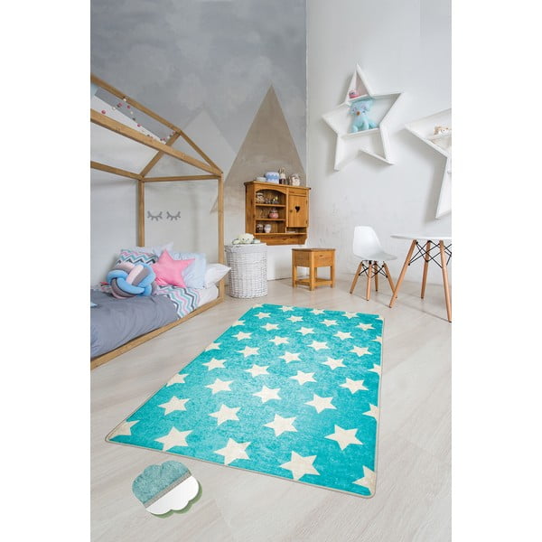 Modrý dětský protiskluzový koberec Chilai Universe, 140 x 190-image-2