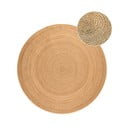 Oboustranný jutový kulatý koberec v přírodní barvě ø 100 cm Braided – Hanse Home