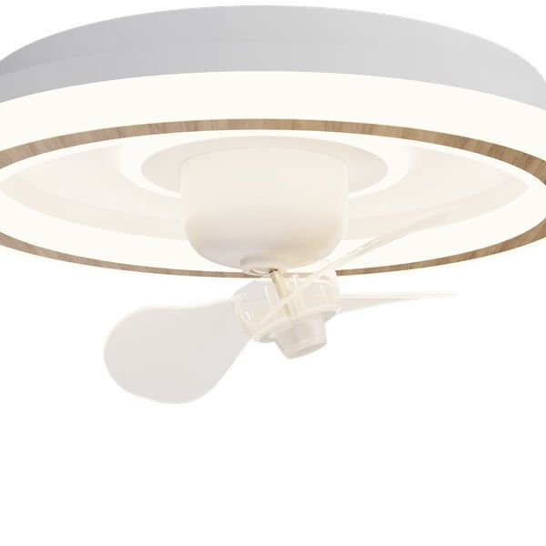 Bílé LED stropní svítidlo na dálkové ovládání/s ventilátorem Alan Move – SULION-image-3