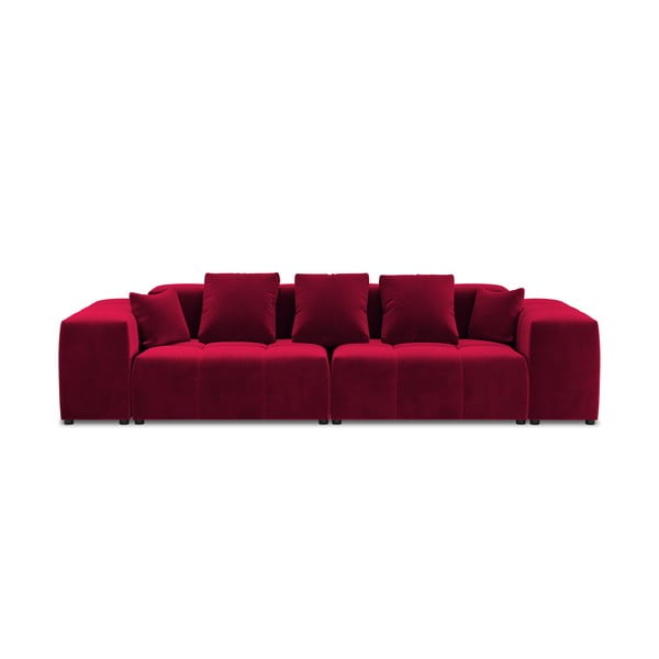 Červená sametová pohovka 320 cm Rome Velvet - Cosmopolitan Design