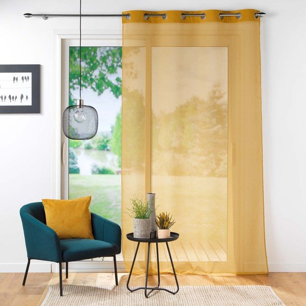 Žlutá voálová záclona 140x240 cm Casual – douceur d'intérieur-image-2