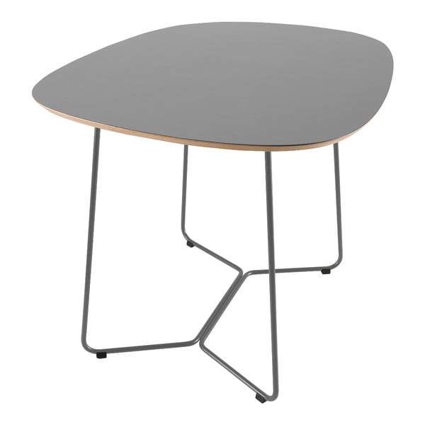 Šedý stůl s kovovými nohami IKER Maple X