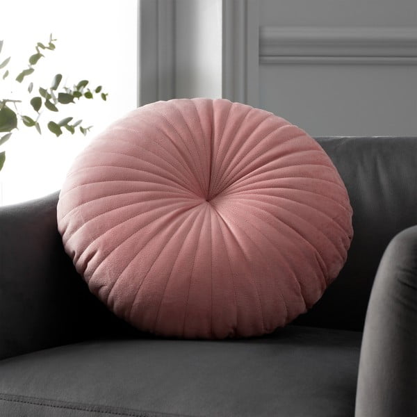 Sametový dekorační polštář ø 40 cm Round Soft Touch – Catherine Lansfield-image-1